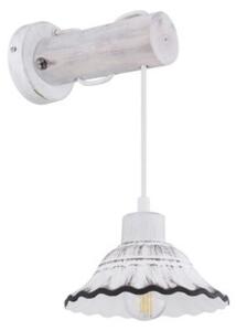GLOBO 54050W JOWITA nástenné svietidlo 1xE27 biela patina, čierna