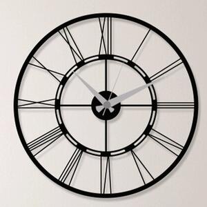 Drevené nástenné hodiny - GLOW - 40cm , Strieborná