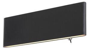 GLOBO 41751-8B SIEGFRIED nástenné svietidlo s vypínačom LED 8W/240lm 3000K čierna, opál
