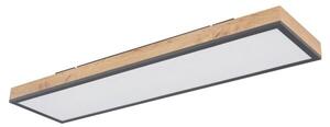 GLOBO 416080WD4 DORO stropné svietidlo LED 200x800mm 24W/1500lm 3000K grafitová, imitácia dreva, opál