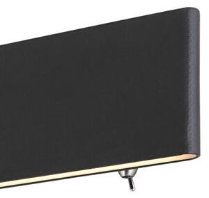 GLOBO 41751-8B SIEGFRIED nástenné svietidlo s vypínačom LED 8W/240lm 3000K čierna, opál