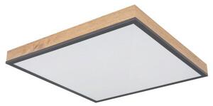 GLOBO 416080WD2 DORO stropné svietidlo LED 450x450mm 24W/1500lm 3000K grafitová, imitácia dreva, opál