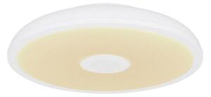GLOBO 41366W RAFFY LED stropné svietidlo s reproduktorom D280mm 18W/1000lm 3000-6500K IP44 biela, opál, RGB, bluetooth, stmievateľné, diaľkové ovládanie