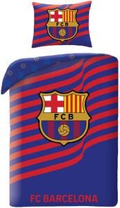Bavlnené posteľné obliečky FC Barcelona – motív Blaugrana Waves - 100% bavlna - 70x90 cm + 140x200 cm