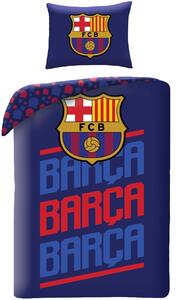 Bavlnené posteľné obliečky FC Barcelona – motív Barça Repeat - 100% bavlna - 70x90 cm + 140x200 cm