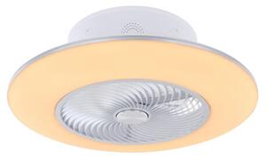 GLOBO 03623 KELLO stropné svietidlo s ventilátorom LED D580mm 36W/2200lm 3000-6000K biela, strieborná, stmievateľné, diaľkové ovládanie
