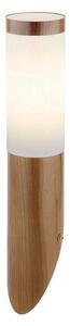 GLOBO 3157W BOSTON vonkajšie nástenné svietidlo D76mm 1xE27 IP44 imitácia dreva, opál
