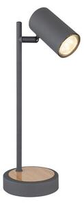 GLOBO 57910TG ROBBY stolná lampička 1xGU10 V350mm grafit, imitácia dreva