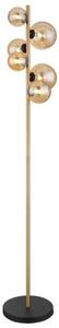 GLOBO 56135-6S RIHA stojaca lampa 6xG9 V1550mm čierna, mosadz, jantárová