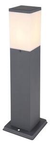 GLOBO 31731 HERRI vonkajší stĺpik 1xE27 V450mm IP44 antracit, opál