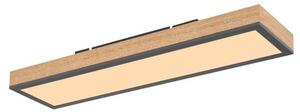 GLOBO 416080WD DORO stropné svietidlo LED 600x150mm 18W/1000lm 3000K imitácia dreva, grafit, opál