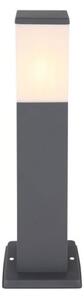 GLOBO 31731 HERRI vonkajší stĺpik 1xE27 V450mm IP44 antracit, opál
