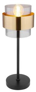 GLOBO 15560T MILLEY stolná lampička 1xE27 V470mm čierna matná, mosadz