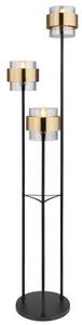 GLOBO 15560S MILLEY stojaca lampa 3xE27 V1670mm čierna matná, mosadz