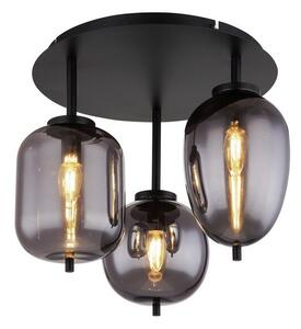 GLOBO 15345-3D BLACKY stropné svietidlo 3xE14 D460mm čierna matná, dymová