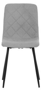 Moderná, štýlová a pohodlná stolička v striebornej látke (a-283 strieborná)