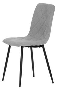 Moderná, štýlová a pohodlná stolička v striebornej látke (a-283 strieborná)