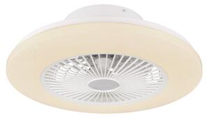 GLOBO 03628 TRAVO stropné svietidlo s ventilátorom LED D525mm 30W/1800lm 3000-6500K biela, strieborná, opál, stmievateľné, diaľkový ovládač, starlight
