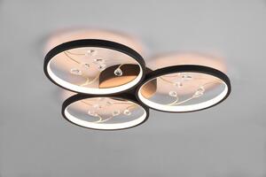 TRIO 642110332 GROOVY stropné svietidlo SMD LED 30W/3600lm 3000K čierna matná, switchdimmer