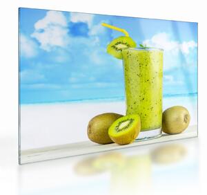 Sklenený obraz - kiwi smoothie (70x50 cm)
