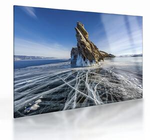 Sklenený obraz ľadovej skaly (70x50 cm)