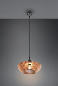 TRIO 315900142 COLINO závesné svietidlo 1xE27 D400mm antracit, drevo