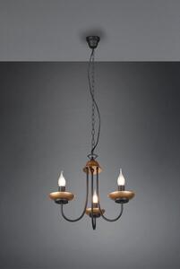 TRIO 101700332 LIVIA luster 3xE14 D468mm čierna matná, zlatá