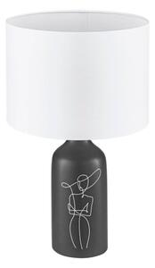 EGLO Vintage 43823 VINOZA stolná lampa V505mm 1xE27 čierna, biela