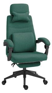 Kancelárska otočná stolička s opierkou hlavy - zelená