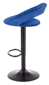 Halmar Výškovo nastaviteľná barová stolička H102 - modrá