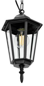 Vonkajší luster na reťazi 1xE27/60W/230V čierna