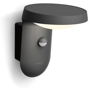 Philips 8719514476875 Tyla exteriérové nástenné svietidlo LED so senzorom 9W 930lm/200lm 4000K antracit