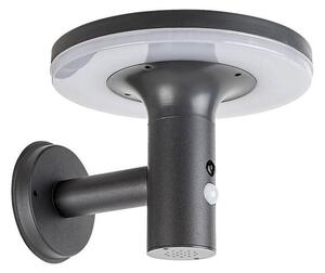 RABALUX 77017 Alaska solárne nástenné svietidlo LED 10W/250lm 4000K IP44 antracit, biela, súmrakový a pohybový senzor