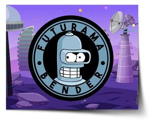Sablio Plagát Futurama Bender Planéta s vysielačmi - 60x40 cm