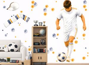 Nalepte.cz Futbalista Realu Madrid úpravy na prianie športové nálepky na stenu arch 37 x 75 cm