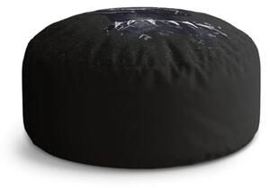 Sablio Taburet Circle BLACK PANTHER z profilu Vesmír: 38x48 cm