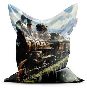 Sablio Sedací vak Parná lokomotíva na viadukte - 150x100 cm