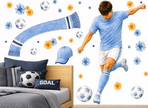 Nalepte.cz Futbalista Manchestru City úpravy na prianie futbalové nálepky na stenu arch 49 x 75 cm