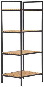 REGÁL, hnedá, prírodná farba, čierna, železo, 39/95/32,5 cm Xora - Online Only drobný nábytok, Online Only