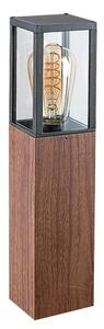 RABALUX 7196 Wales exteriérové stojanové svietidlo/stĺpik V420mm 1xE27 IP44 imitácia dreva, priehľadná