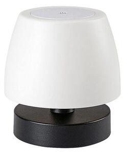 RABALUX 7040 Odera exteriérová dotyková stolná lampička LED 3W/140lm 3000K IP44 čierna, biela, nabíjateľná batéria, USB