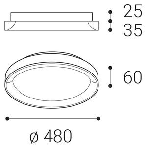 LED2 1271658DT BELLA SLIM stropné svietidlo LED D480mm 38W/2660lm 3000-4000K TRIAC kávová