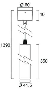 Sylvania 0006188 závesné svietidlo Pixo Mini PENDANT 520lm 3000K MB čierna