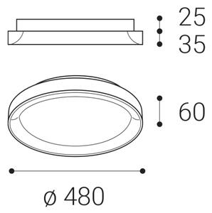 LED2 1271653DT BELLA SLIM stropné svietidlo LED D480mm 38W/2660lm 3000-4000K TRIAC čierna