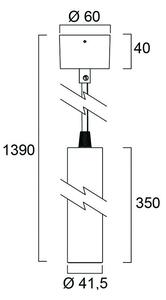 Sylvania 0006189 závesné svietidlo Pixo Mini PENDANT 560lm 4000K MB biela