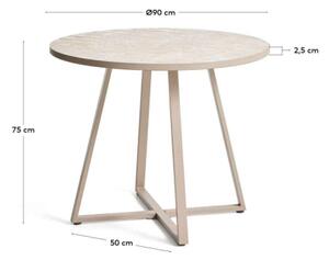 TELLA BEIGE záhradný stôl 90 cm