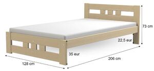 Drevená jednolôžková posteľ 120x200 Roma - borovica