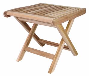 Skladacia teaková stolička Divero do kúpeľne, 45 cm