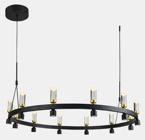 ITALUX PND-83812-24 Almelo závesné svietidlo LED D1018mm 50,4W/3103lm 3000K čierna, zlatá
