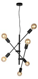 ITALUX PND-5986-6-BL Ferreia závesné svietidlo 6xE27 D545mm čierna